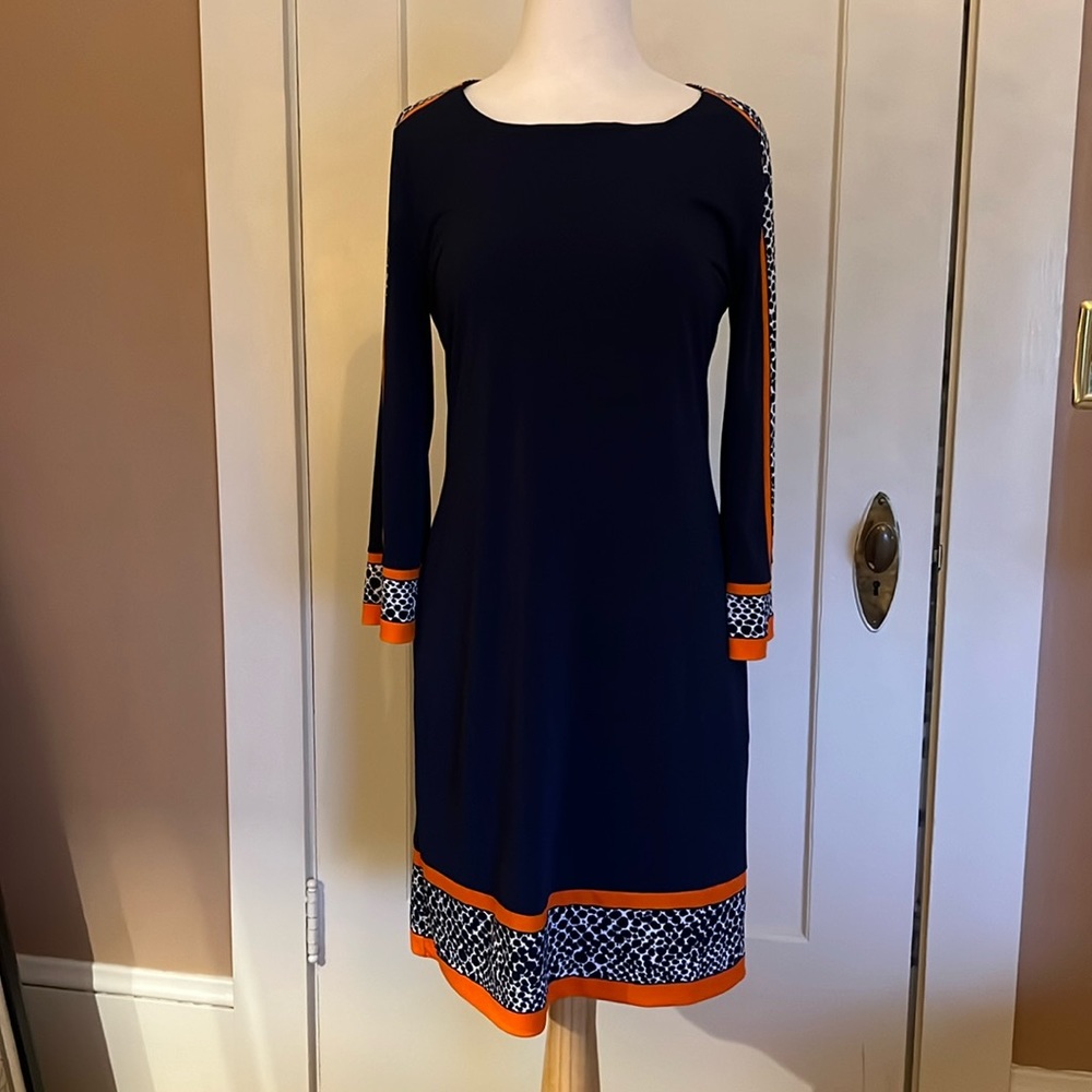 Michael Kors Navy and orange dress